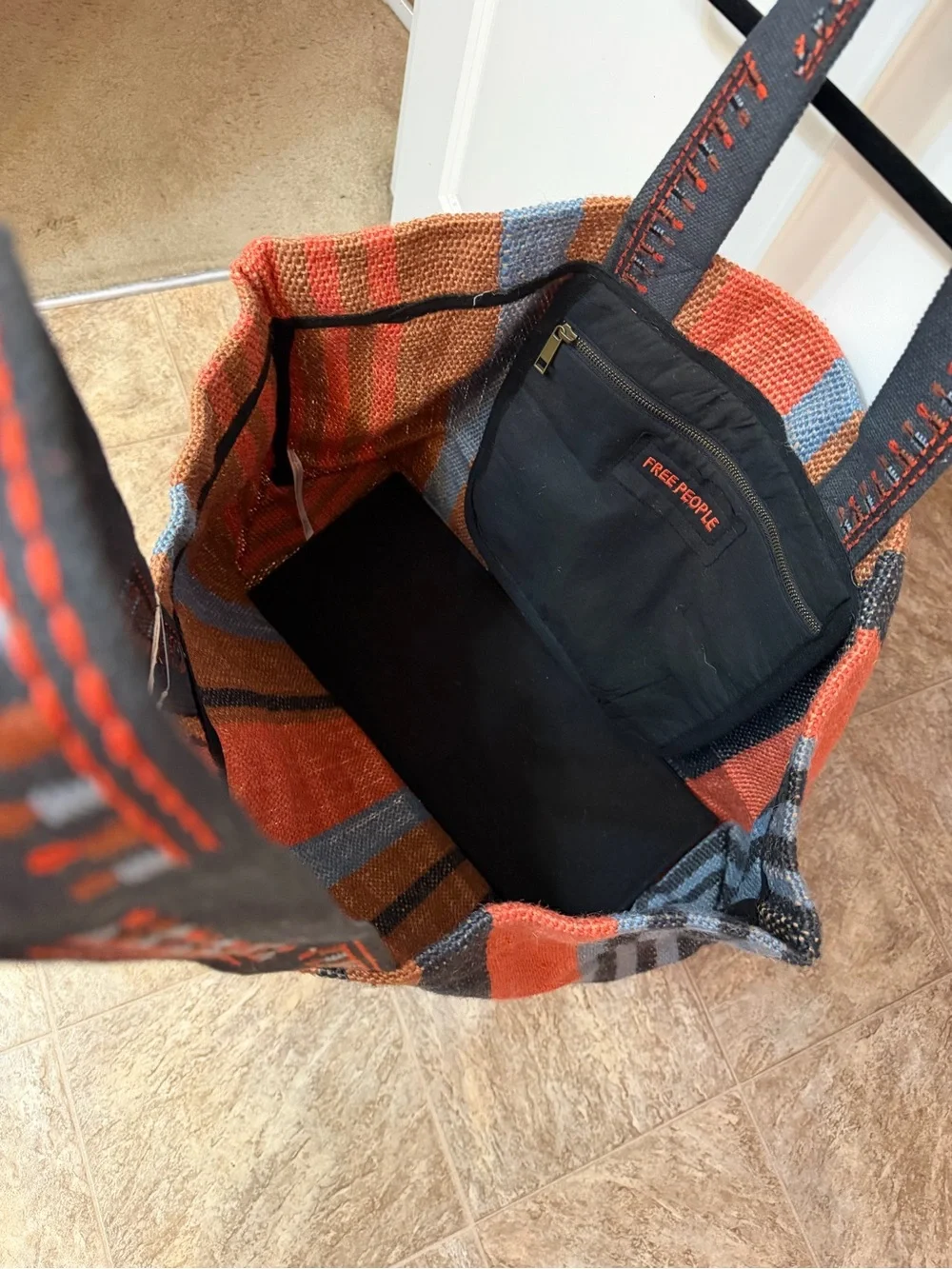 Free People Copacabana Striped Canvas Tote